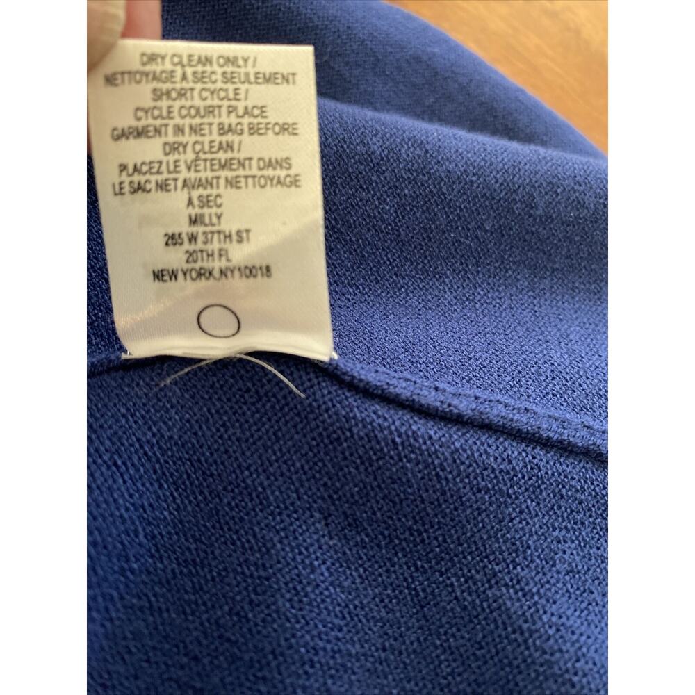 Milly New York Royal Blue Laser Cut Out Dress Fit Flare Size P - Picture 4 of 7